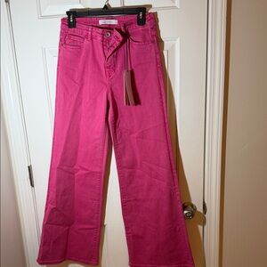 Women's Flare Jeans in Vibrant Pink